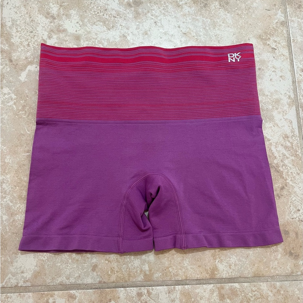 DKNY Purple High-Waisted Seamless Spandex Boyshorts – Size M